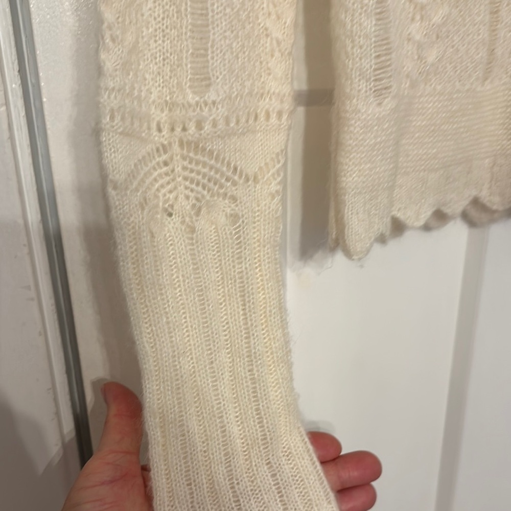All Saints Cream Cardigan Sweater - Picture 6 of 9